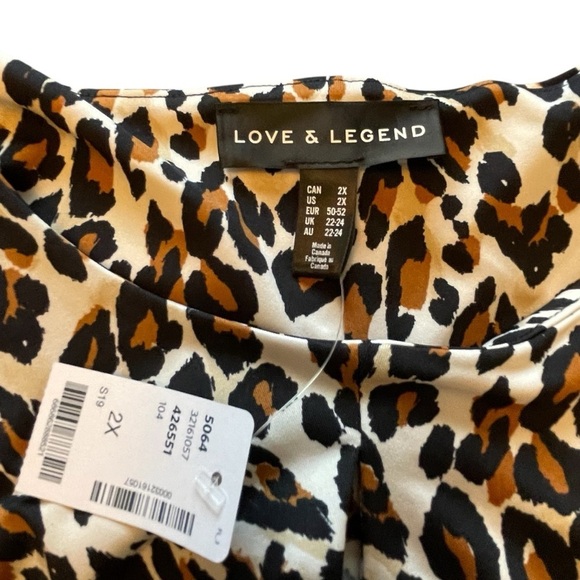 Love & Legend Animal Print Knot Front Dress-
Size 2X NWT - Picture 5 of 9